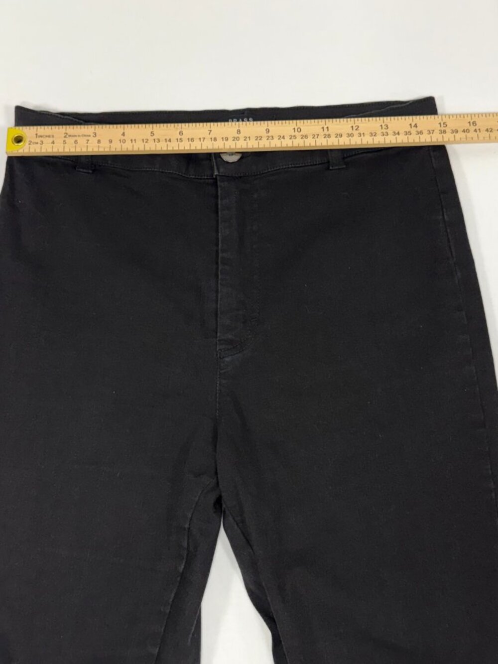 Stretch Flare Brass Black Cotton Blend Bootcut Trouser Pants Size 8 - Picture 6 of 9